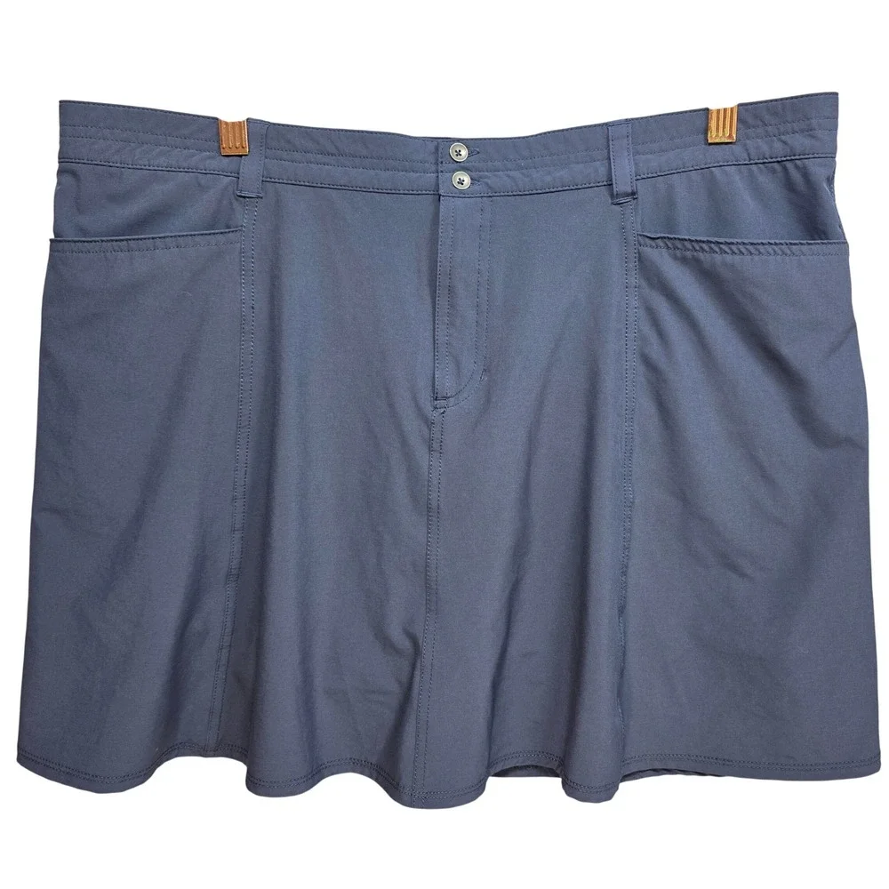 Eddie Bauer Travex Navy Blue‎ Skort Womens 16 Hiking Travel Active 21551044
